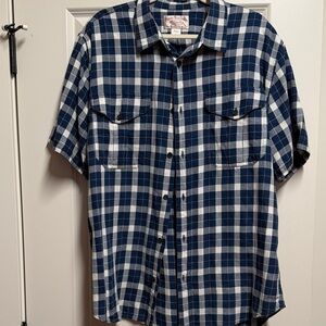 Filson Navy and White Checkered Casual Shirt
